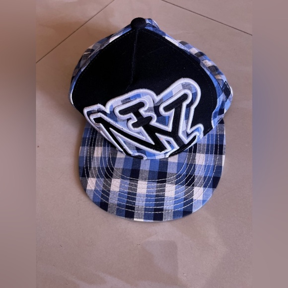 Atlantic City Baseball Cap Hunter Authentic Headgear L 7.5 Orange White Stripes - Picture 1 of 9